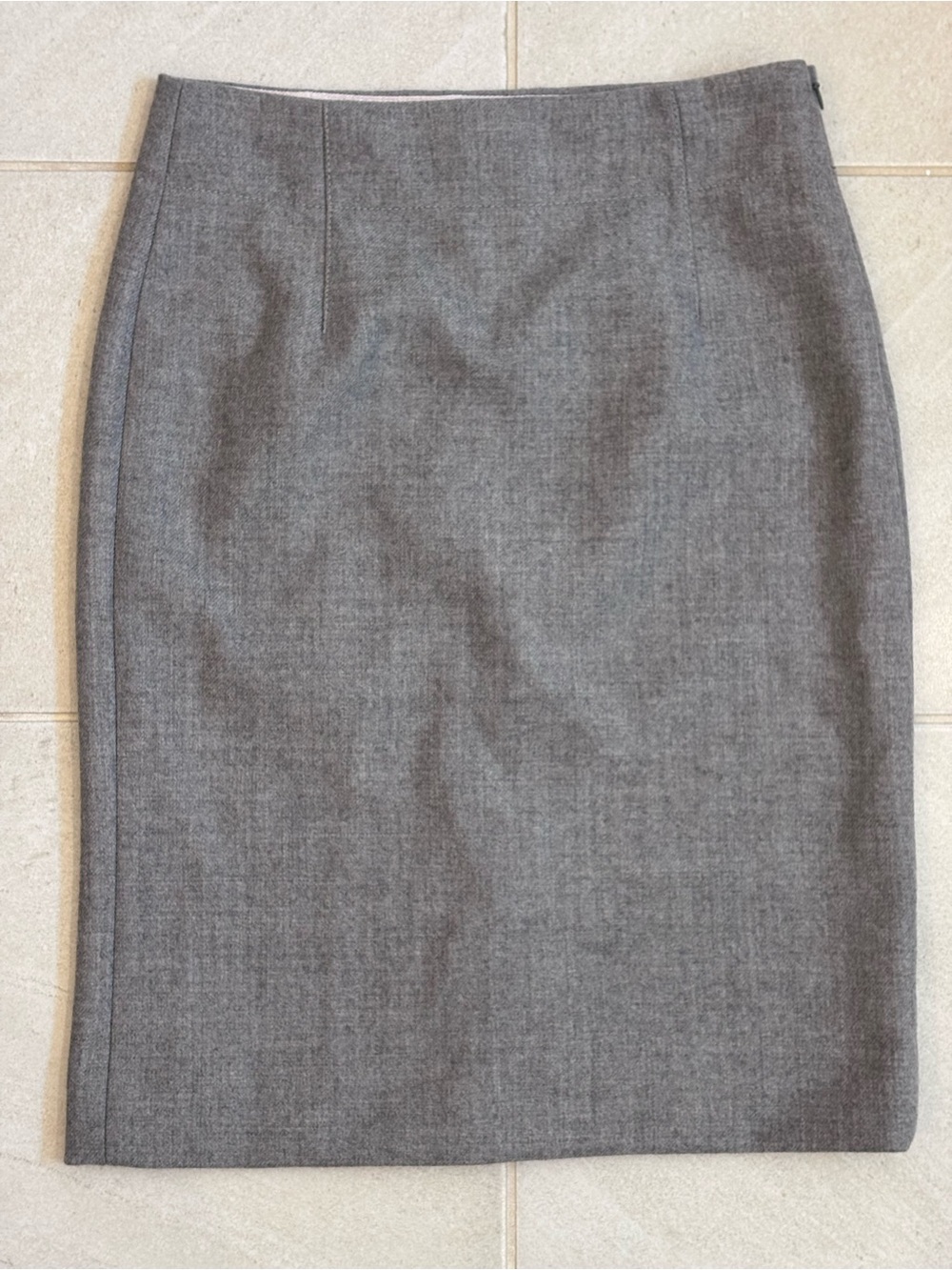 J. Crew Gray Tailored Pencil Skirt